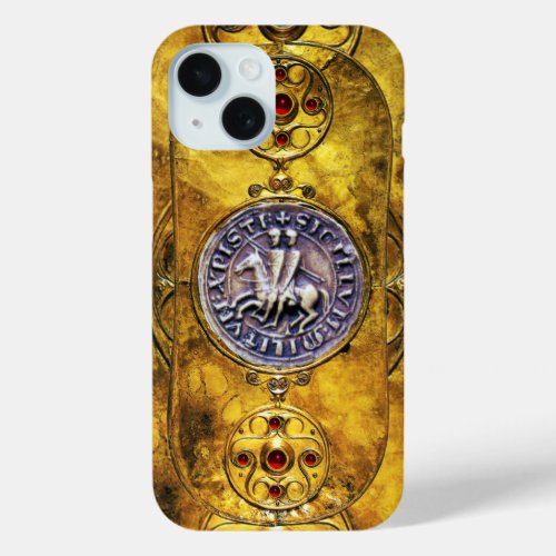 CELTIC SHIELD WITH SEAL OF THE KNIGHTS TEMPLAR iPhone 15 CASE
