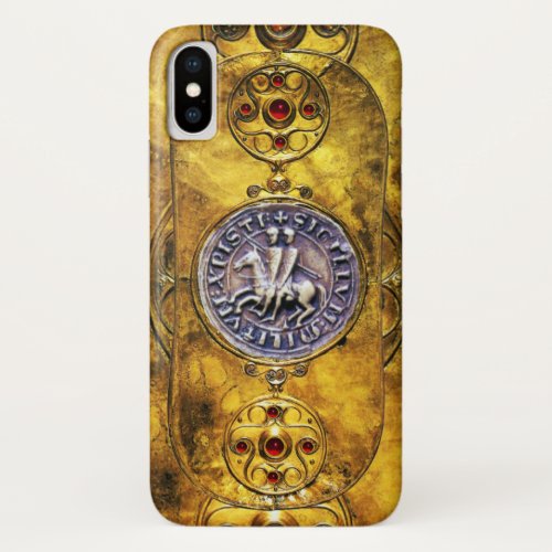 CELTIC SHIELD WITH SEAL OF THE KNIGHTS TEMPLAR iPhone X CASE