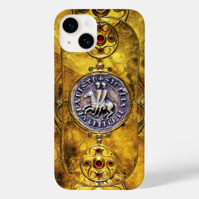CELTIC SHIELD WITH SEAL OF THE KNIGHTS TEMPLAR Case-Mate iPhone CASE (Back)