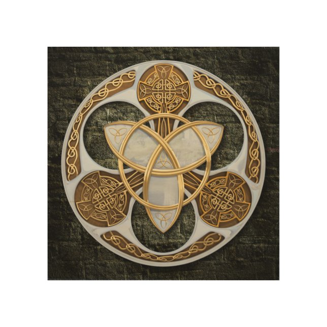 Celtic Shield Wood Wall Decor (Front)
