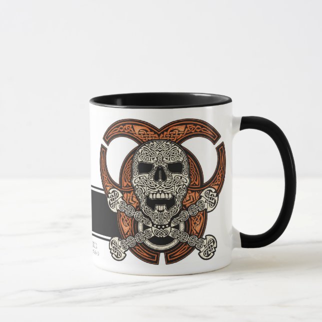 Celtic Skull & Biohazard Coffee Mug (Right)