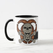 Celtic Skull & Biohazard Coffee Mug (Left)