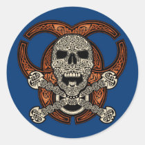 Celtic Skull & Biohazard Stickers
