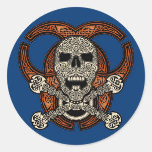 Celtic Skull & Biohazard Stickers