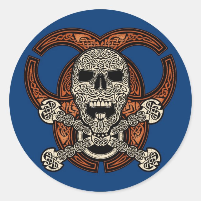 Celtic Skull & Biohazard Stickers (Front)