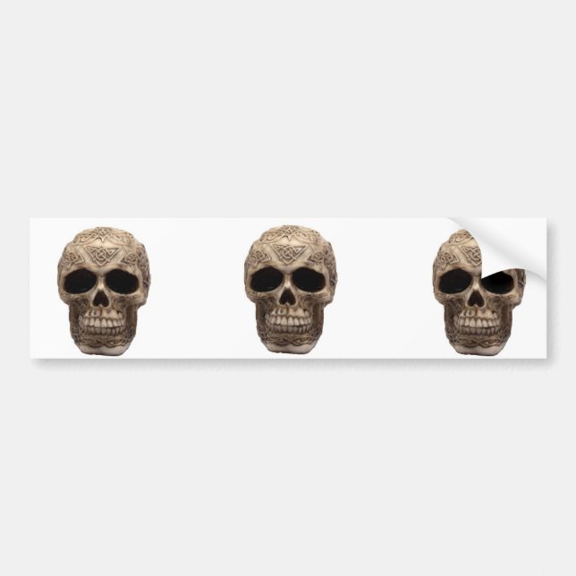 Celtic Skull Bumper Sticker (Front)