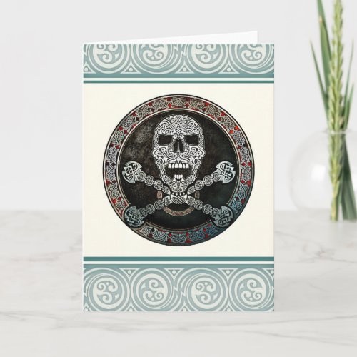 Celtic Skull & Crossbones Greeting Card