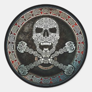 Celtic Skull & Crossbones Stickers