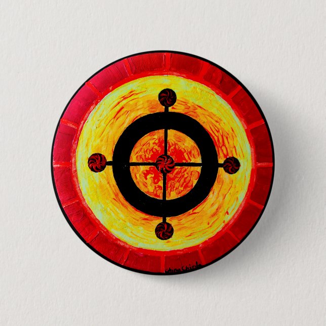 Celtic solar symbol button (Front)