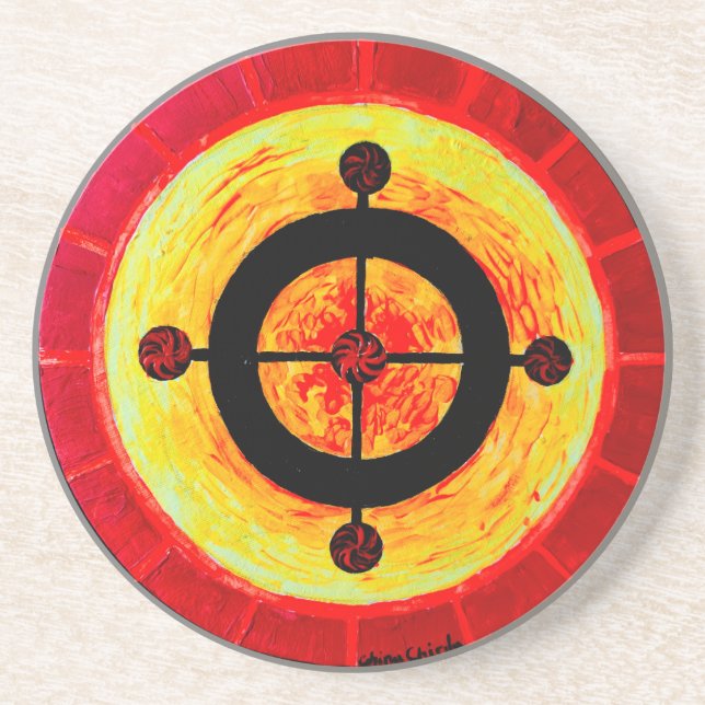 Celtic solar symbol coaster (Front)