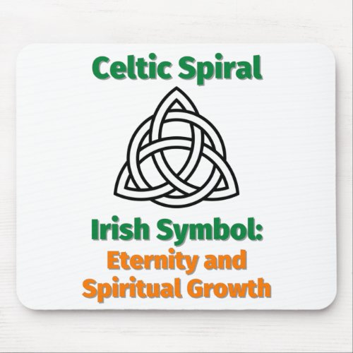 Celtic Spiral Irish Symbol Eternity and Spiritual Mouse Pad