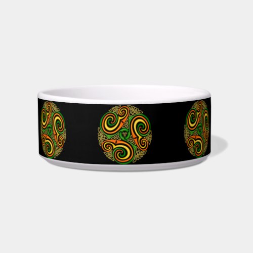 celtic spirals cat food bowl  