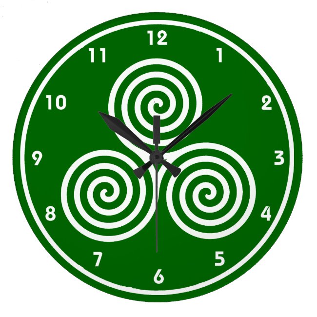 Celtic Spirals Design Wall Clock