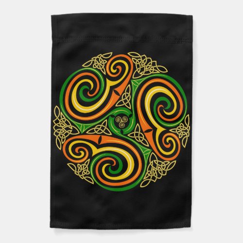 celtic spirals garden flag