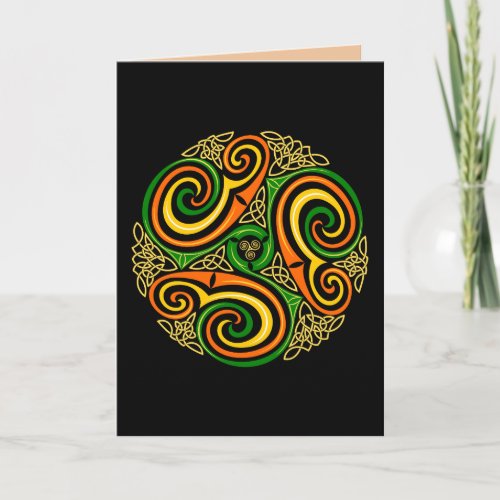 celtic spirals greeting card