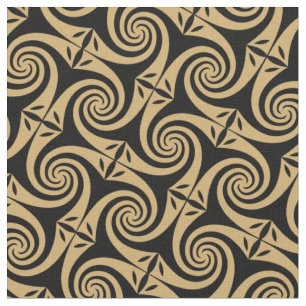 Celtic spirals pattern fabric design