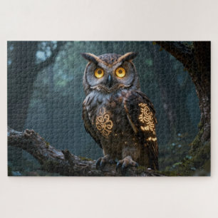 Celtic Spirit Animal Owl Jigsaw Puzzle