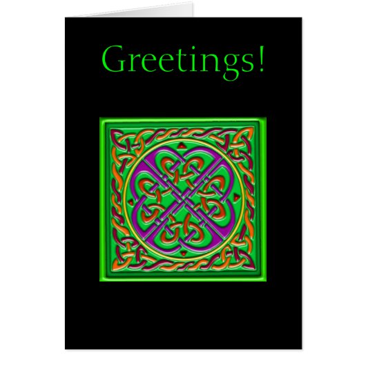 Celtic square green cards (Front)