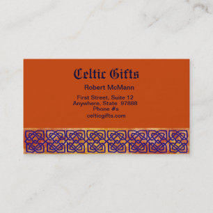 Celtic Square Knots on Paprika Business Card