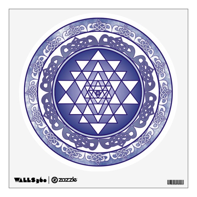 Celtic Sri Yantra Mandala Wall Decal (Front)