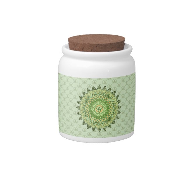 Celtic St. Patty's Day Candy Jar (Front)