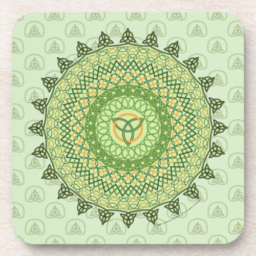 Celtic St Pattys Day Square Coaster