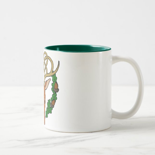 Celtic Stag Two-Tone Coffee Mug (Right)