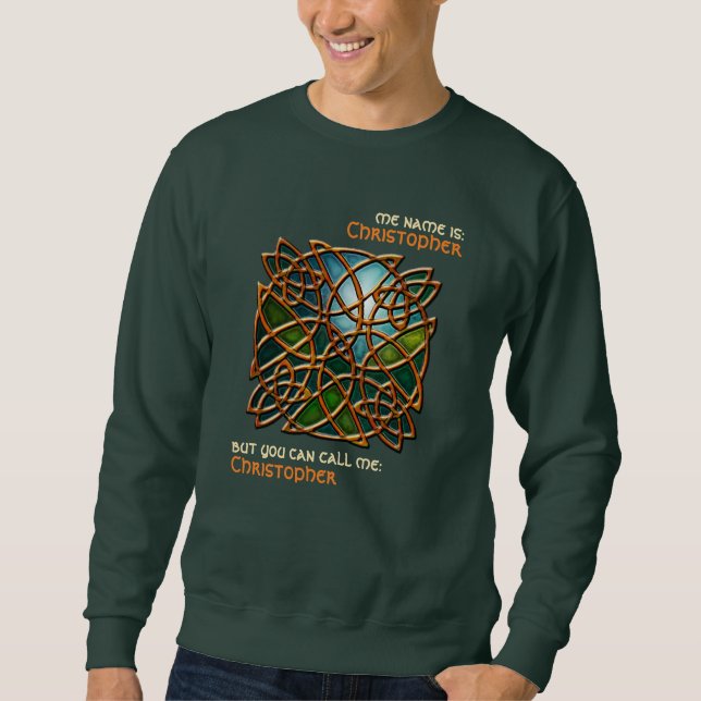 Celtic Stained Glass 2 (Personalized) Sweatshirt (Front)
