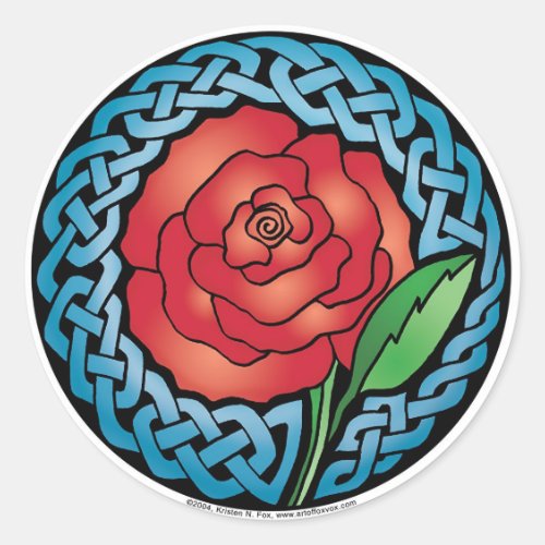 Celtic Stained Glass Rose