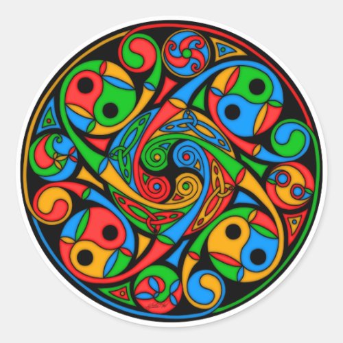 Celtic Stained Glass Spiral