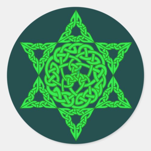 Celtic Star of David Stickers