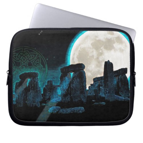 Celtic Stonehenge Moon  Stars Astronomy Laptop Sleeve