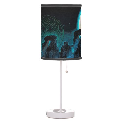 Celtic Stonehenge Moon  Stars Astronomy Table Lamp