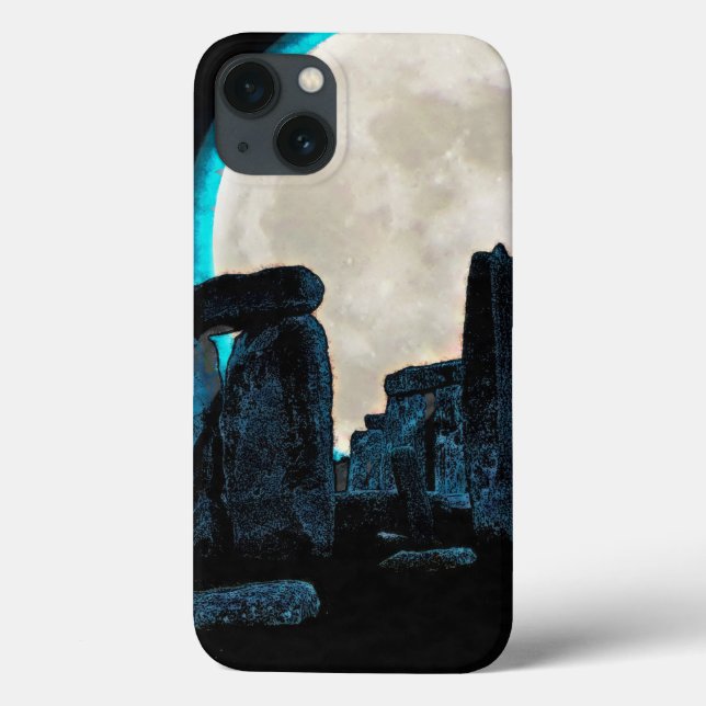 Celtic Stonehenge, Moon & Stars Astronomy U.K. Case-Mate iPhone Case (Back)
