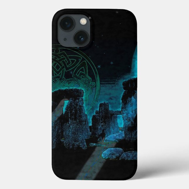 Celtic Stonehenge, Moon & Stars Astronomy U.K. Case-Mate iPhone Case (Back)