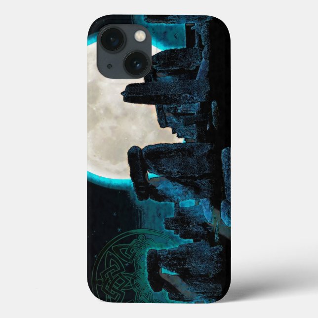 Celtic Stonehenge, Moon & Stars Astronomy U.K. Case-Mate iPhone Case (Back)