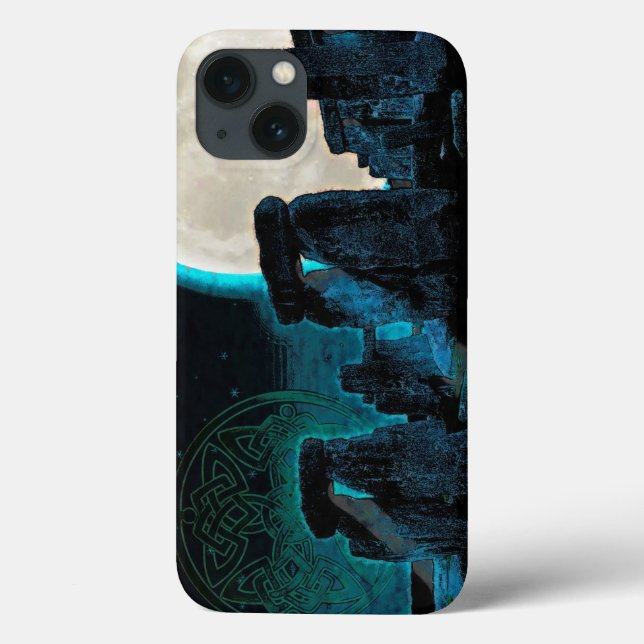 Celtic Stonehenge, Moon & Stars Astronomy U.K. Case-Mate iPhone Case (Back)