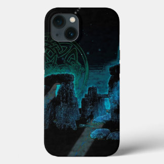 Celtic Stonehenge, Moon & Stars Astronomy U.K. iPhone 13 Case