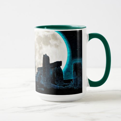 Celtic Stonehenge Moon  Stars Astronomy UK Mug