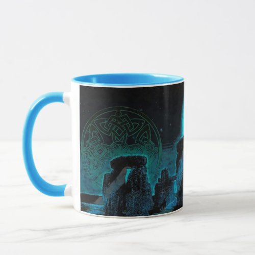 Celtic Stonehenge Moon  Stars Astronomy UK Mug