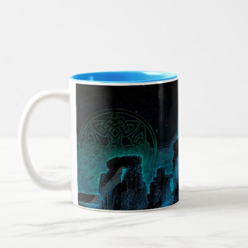 Celtic Stonehenge Moon  Stars Astronomy UK Two_Tone Coffee Mug