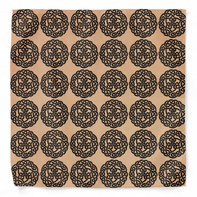 Celtic Style Design,  Repeat Tiled Pattern Scarf Bandana (Front)