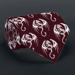 Celtic Style Dragon Neck Tie<br><div class="desc">It's a pattern featuring the distressed symbol of a dragon in Celtic style. You may edit the background color.</div>