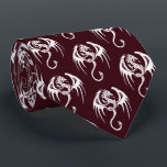 Celtic Style Dragon Neck Tie<br><div class="desc">It's a pattern featuring the distressed symbol of a dragon in Celtic style. You may edit the background color.</div>