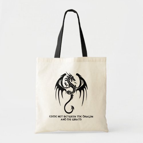 Celtic Style Dragon  Shakespeare Quote Tote Bag