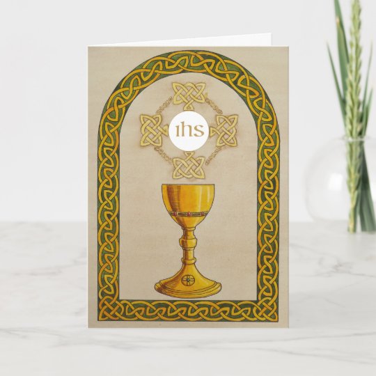 Celtic Style First Holy Communion Card | Zazzle.com