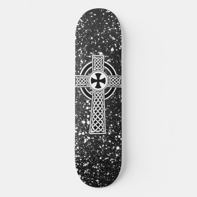 Celtic Sun Cross Skateboard Deck (Front)
