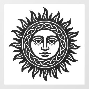 Celtic Sun Knot — Haunted Ink Solar Emblem Window Cling
