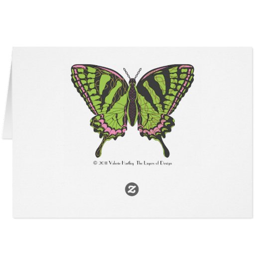 Celtic Swallowtail Card (Back Horizontal)
