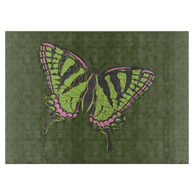 Celtic Swallowtail Glass Cutting Board (Front)